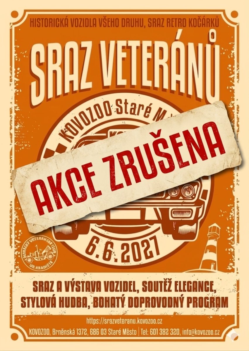 AKCE SRAZ VETERÁNŮ 2027  ZRUŠENA